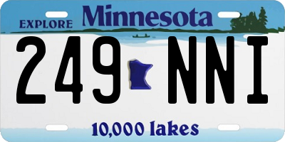MN license plate 249NNI