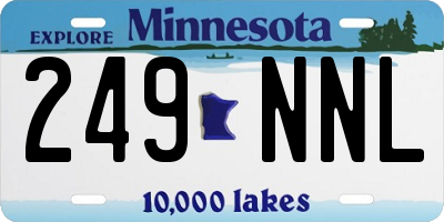 MN license plate 249NNL
