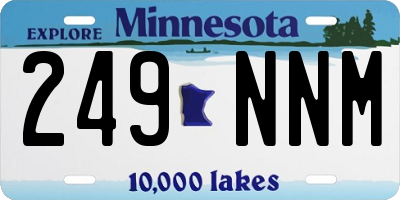 MN license plate 249NNM