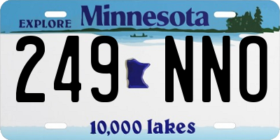 MN license plate 249NNO