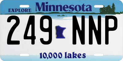 MN license plate 249NNP
