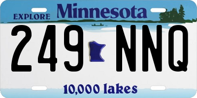 MN license plate 249NNQ