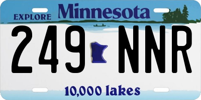 MN license plate 249NNR