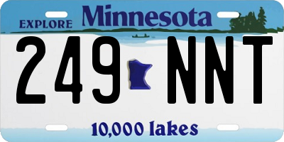 MN license plate 249NNT