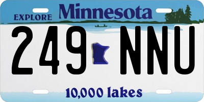 MN license plate 249NNU