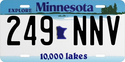 MN license plate 249NNV