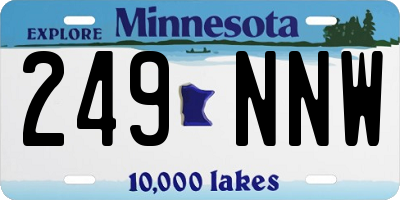 MN license plate 249NNW
