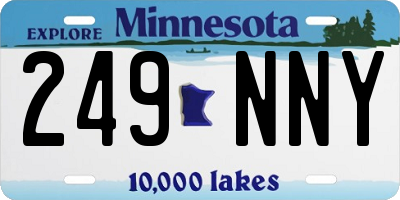 MN license plate 249NNY