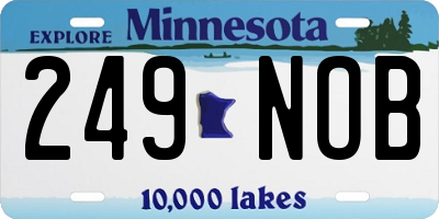MN license plate 249NOB
