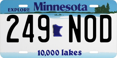 MN license plate 249NOD