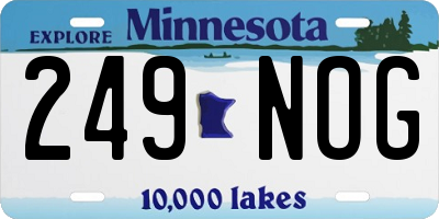 MN license plate 249NOG