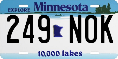 MN license plate 249NOK