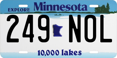 MN license plate 249NOL