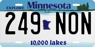 MN license plate 249NON