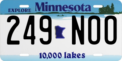 MN license plate 249NOO