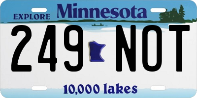 MN license plate 249NOT