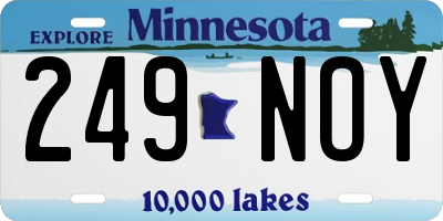 MN license plate 249NOY