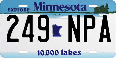 MN license plate 249NPA