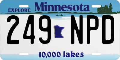 MN license plate 249NPD