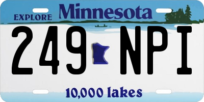 MN license plate 249NPI
