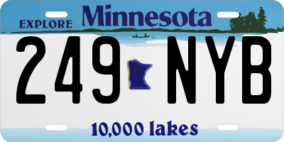 MN license plate 249NYB