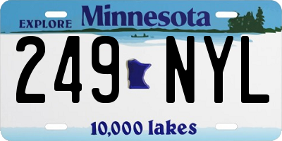MN license plate 249NYL