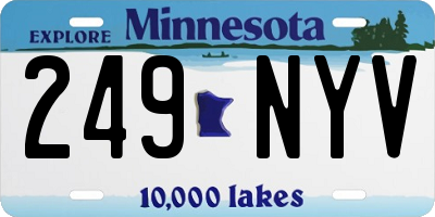 MN license plate 249NYV