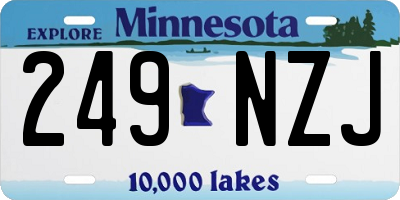MN license plate 249NZJ