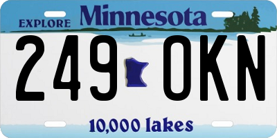MN license plate 249OKN
