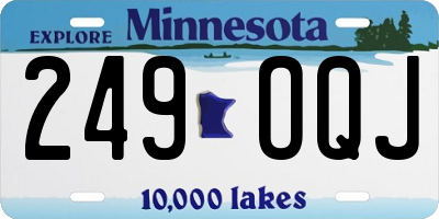 MN license plate 249OQJ