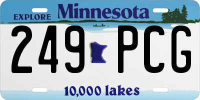 MN license plate 249PCG