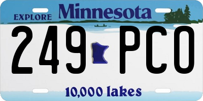 MN license plate 249PCO