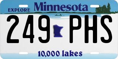 MN license plate 249PHS