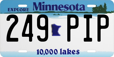 MN license plate 249PIP