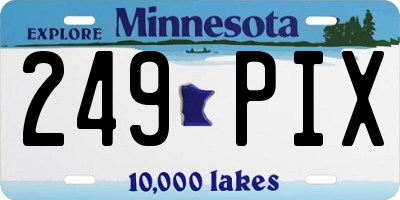 MN license plate 249PIX