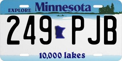 MN license plate 249PJB