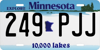 MN license plate 249PJJ