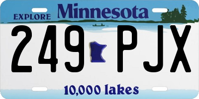MN license plate 249PJX