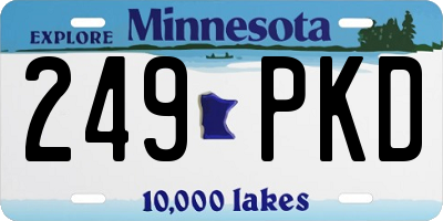MN license plate 249PKD