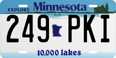 MN license plate 249PKI