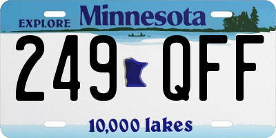 MN license plate 249QFF