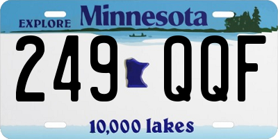 MN license plate 249QQF