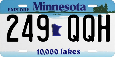 MN license plate 249QQH