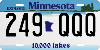 MN license plate 249QQQ
