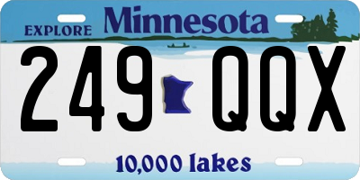 MN license plate 249QQX