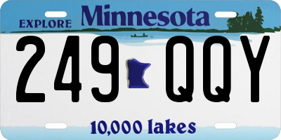 MN license plate 249QQY