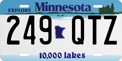 MN license plate 249QTZ