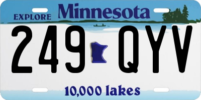 MN license plate 249QYV
