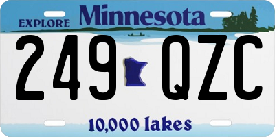 MN license plate 249QZC