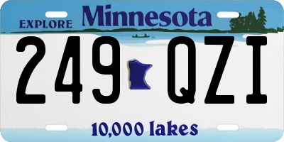 MN license plate 249QZI